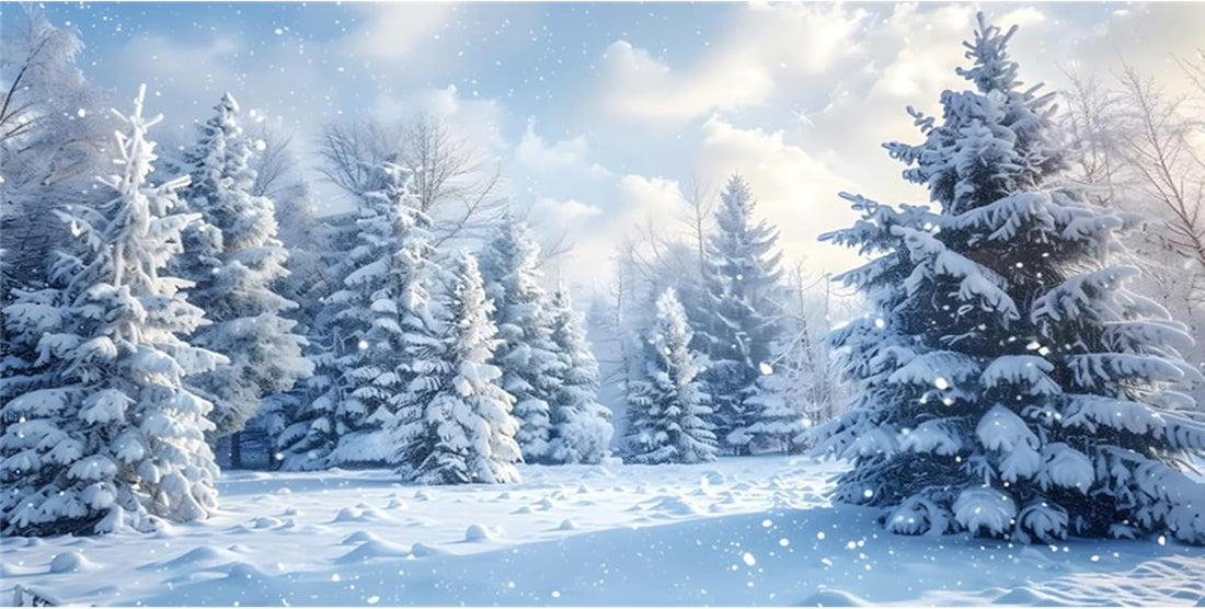 Fish Tank Background 36x18 Inch Winter Snow Scene Aquarium Decor