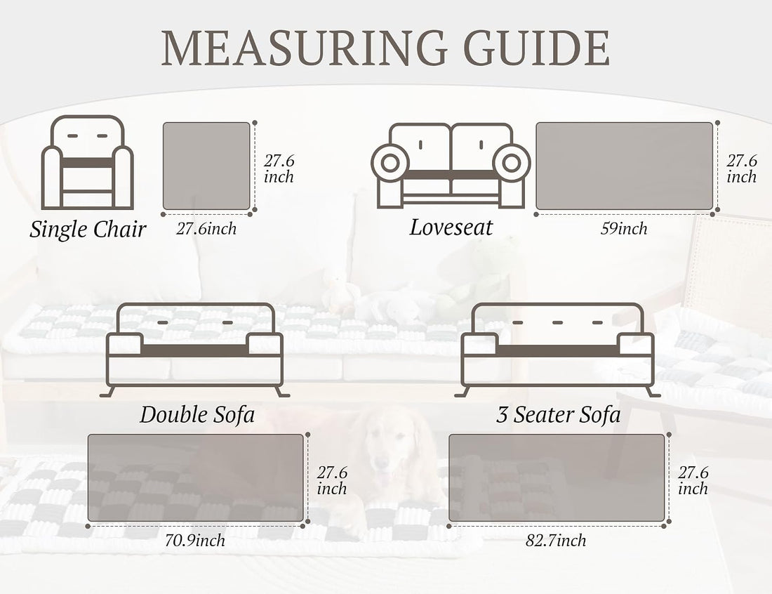 Checkered Couch Cover, Couch Covers For Dogs Washable Non-Slip