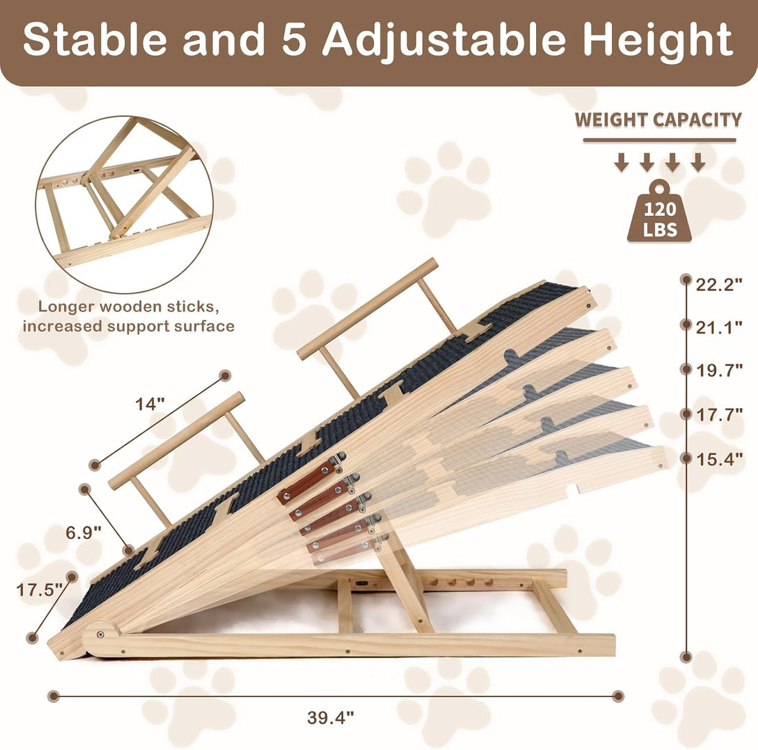Dog Ramp for Bed, Ramp for Dogs to Get on Bed