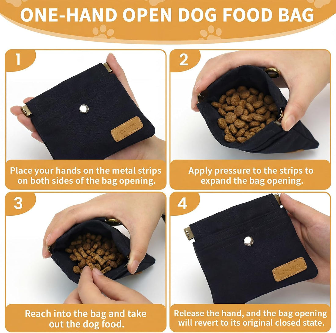 COSOWO Dog Treat Pouch, Hand Free Dog Training Treat Bag