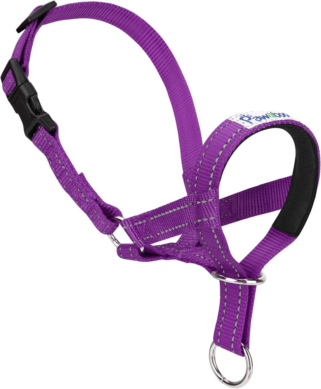 Pawaboo Dog Muzzle, Head Halter Collar for Dog Nylon Reflective