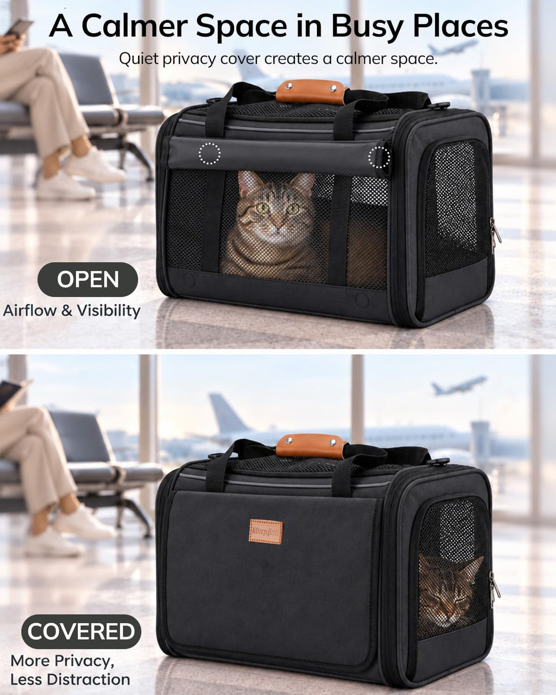 Morpilot Airline-Friendly Soft Cat Carrier, 18 x 11 x 11 in