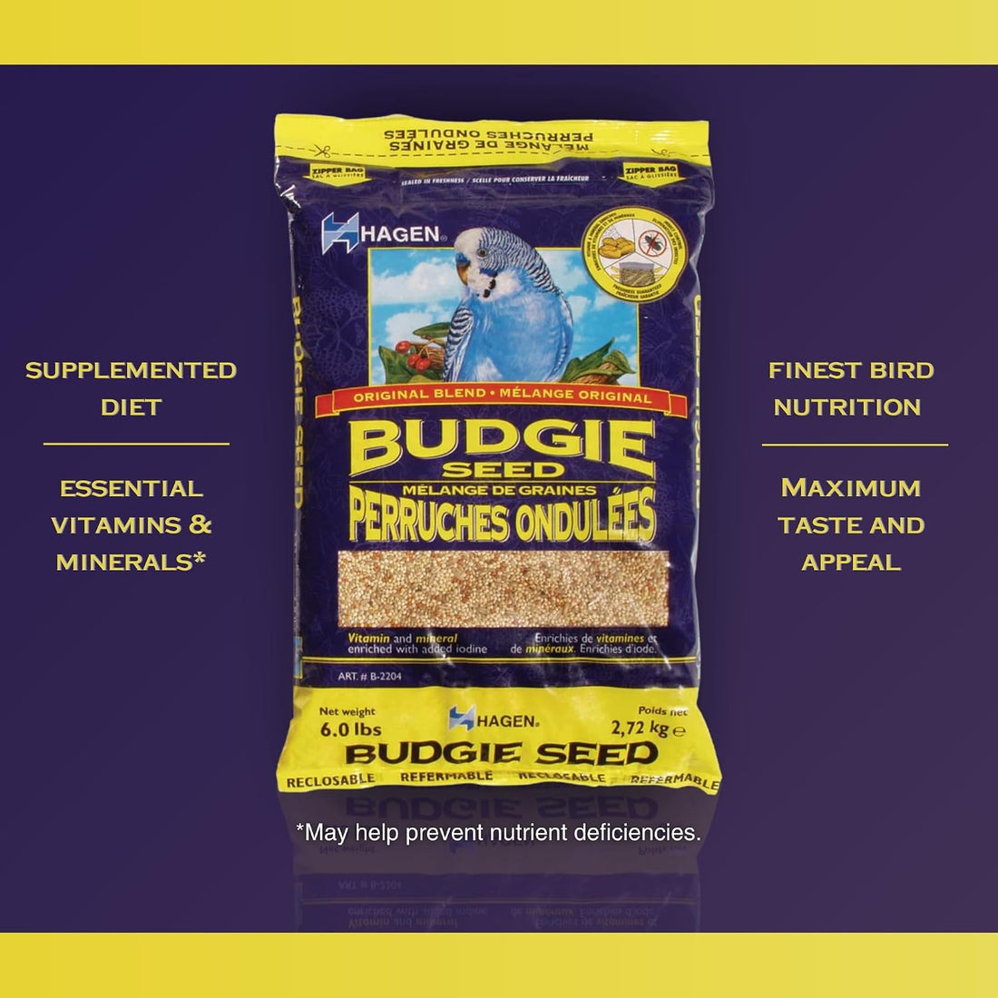 Hagen Parakeet/Budgie Staple White Millet Bird Seed – Premium Blend