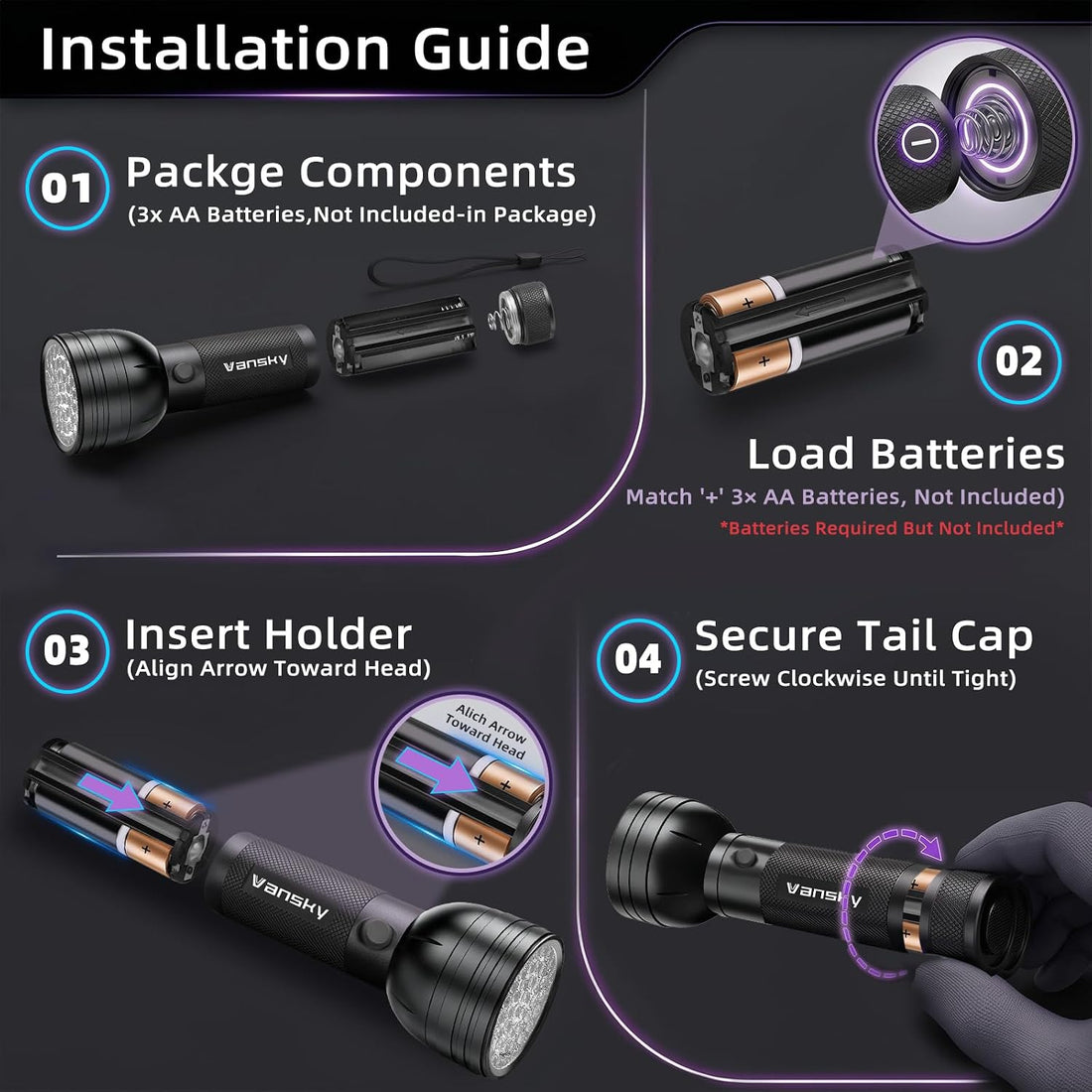 Vansky UV Flashlight Black Light