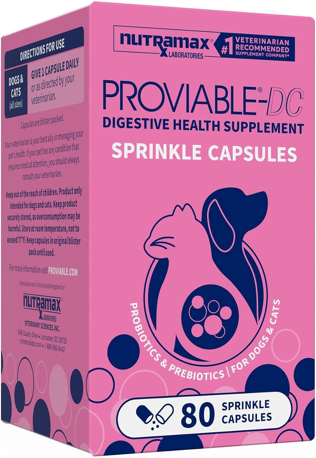 Nutramax Proviable Probiotics for Dogs & Cats