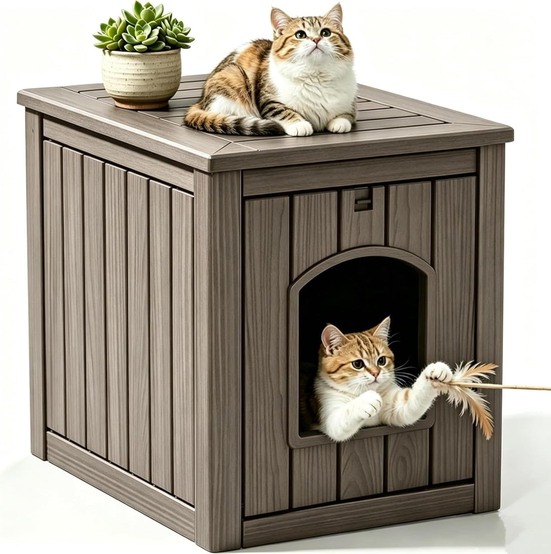 KAMABOKO Outdoor Cat House – Durable Pet Shelter with Ventilation