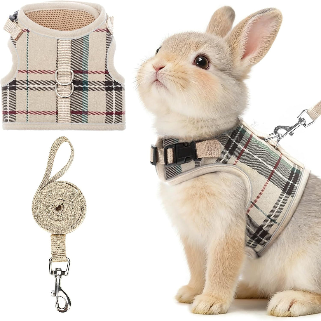 PUPTECK Bunny Rabbit Harness and Leash Set
