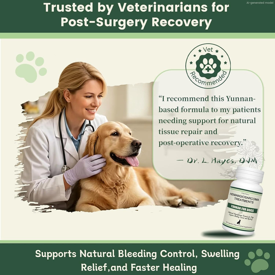 Yunnan Sanqi Capsules for Dogs, Natural Quick Stop Bleeding