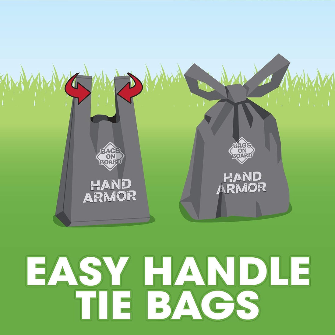 Bags on Board Dog Poop Bags - Extra Thick Waste Pickup Bags with Easy
