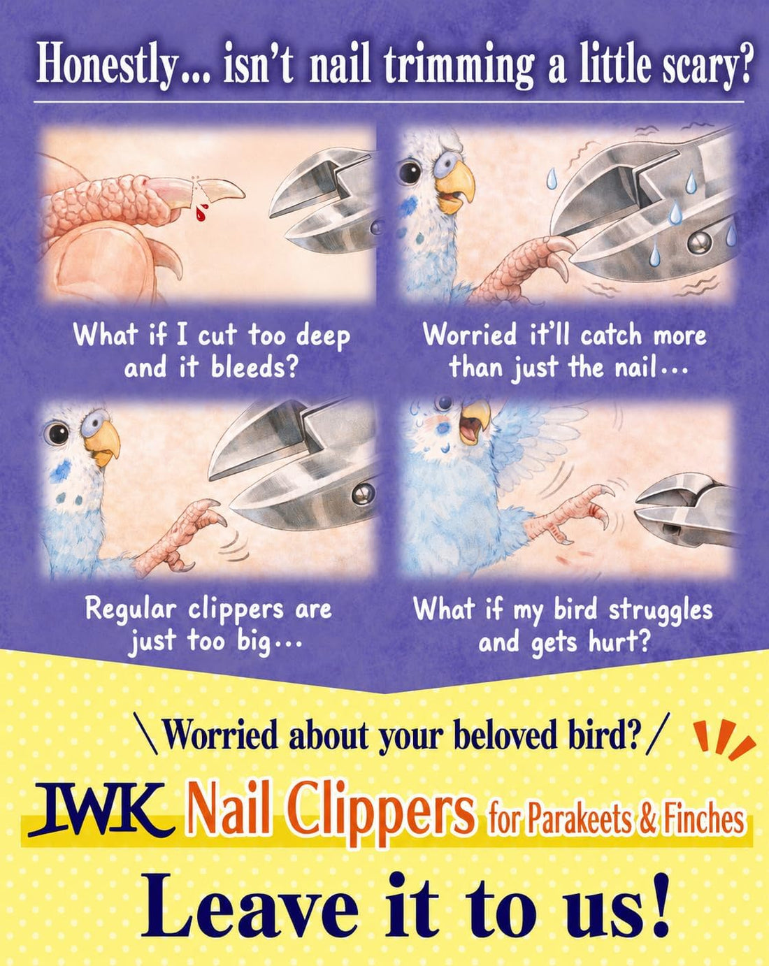 IWK Parrot and Finch Nail Clipper for Small Birds