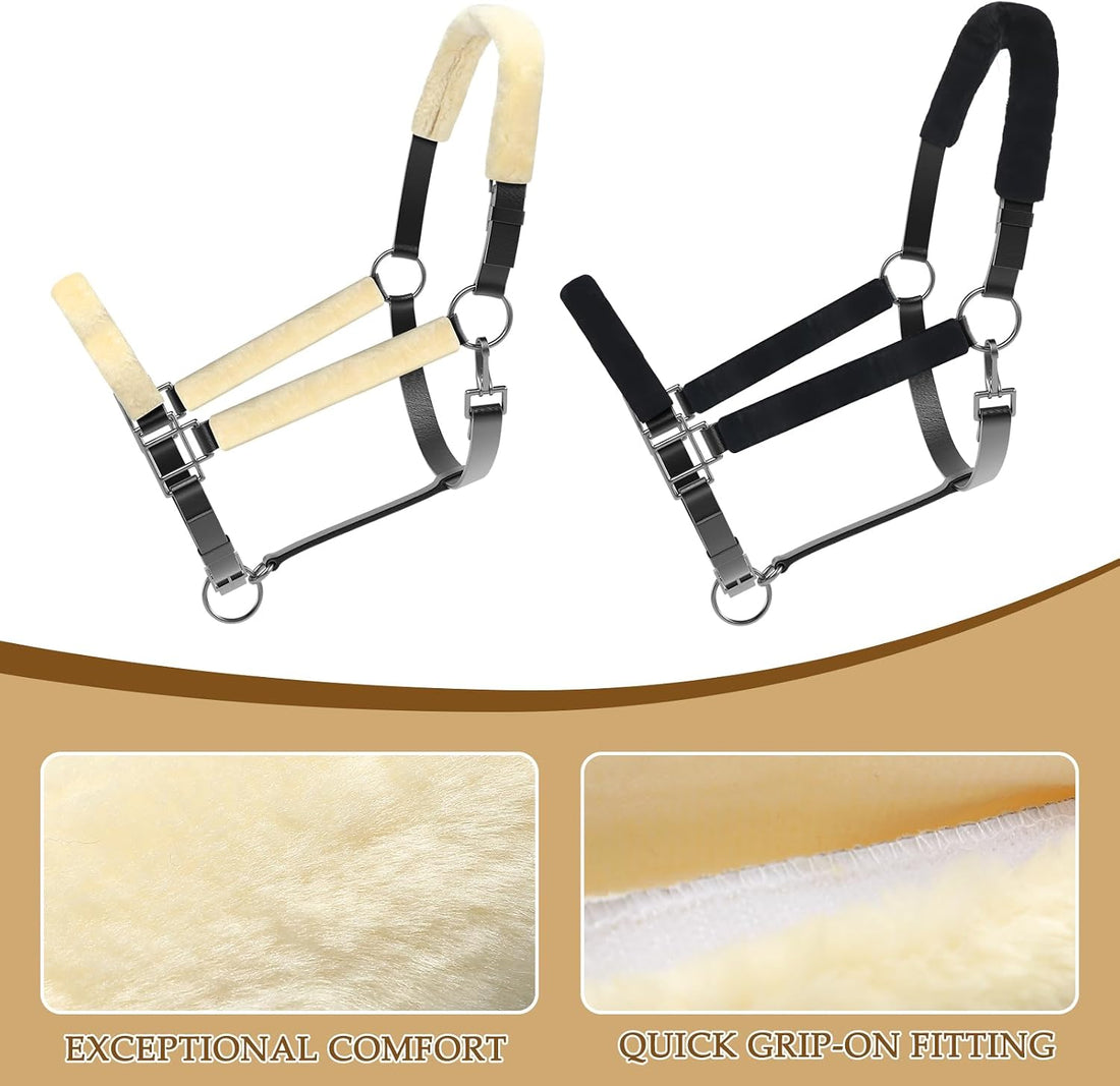 8 Pcs Fleece Halter Covers for Horse Halter and Bridle