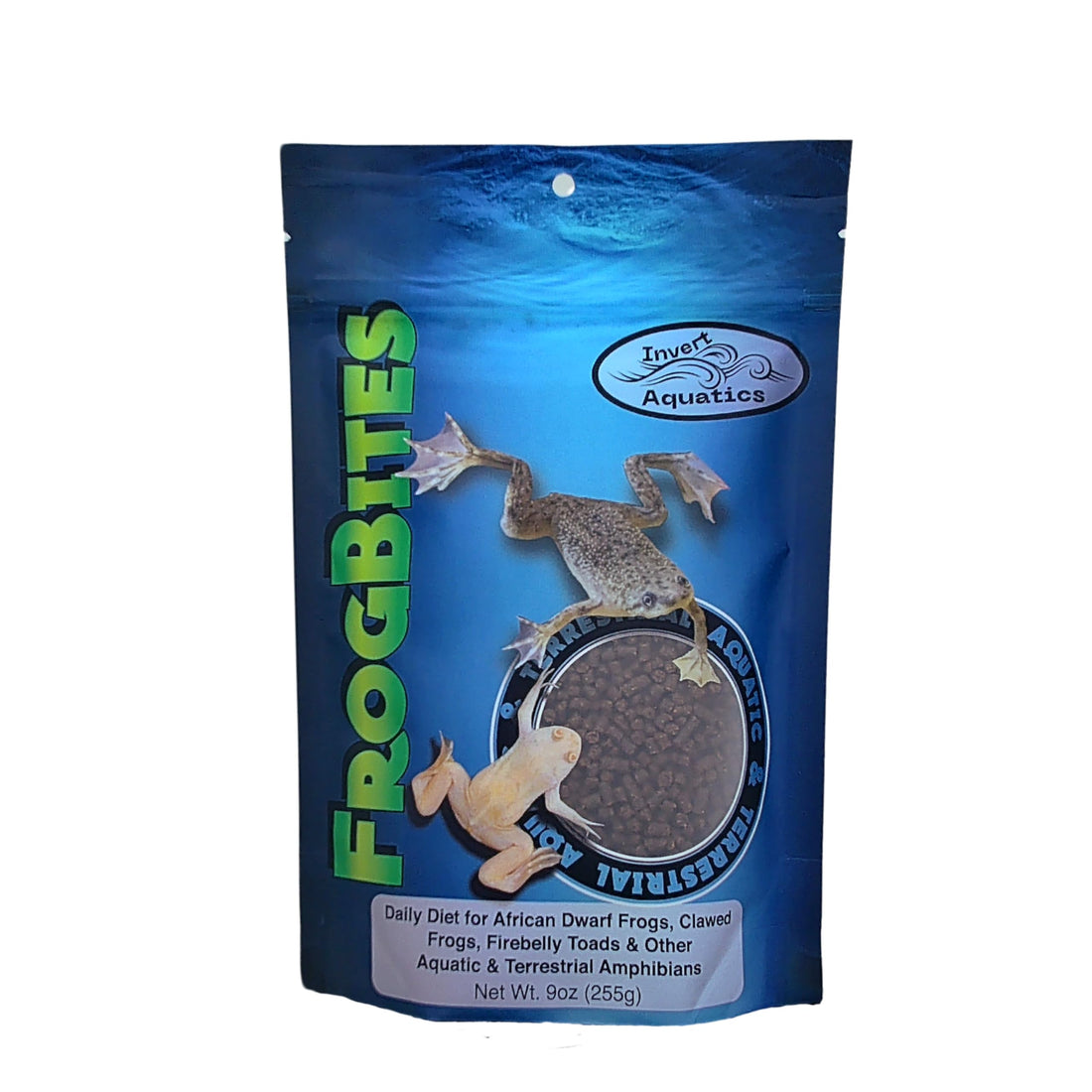 Invert Aquatics Frog Bites - Moist Pellet Sinking Diet for Frogs