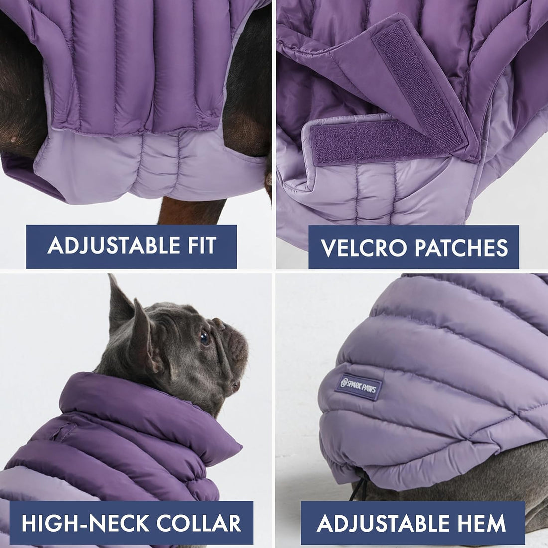 Spark Paws Dog Puffer Jacket, Winter Coat for Small Medium Large Dogs