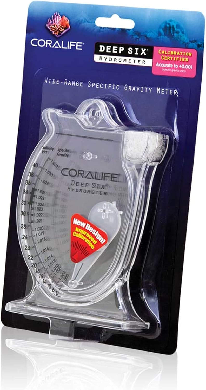 Coralife Deep Six Hydrometer for Aquarium Fish Tank Salinity