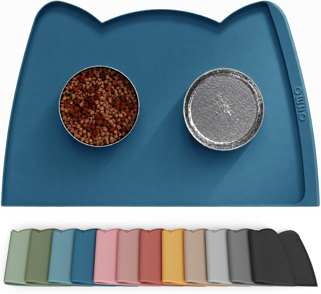 OHMO Cat Food Mat, Silicone Pet Feeding Mat, 18x9.8