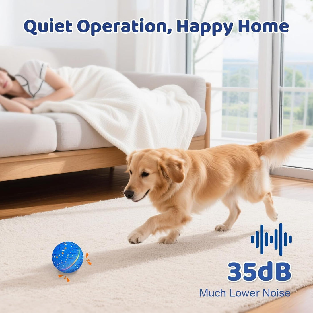 Smart Interactive Dog Toys Ball for Aggressive Chewers Small Medium