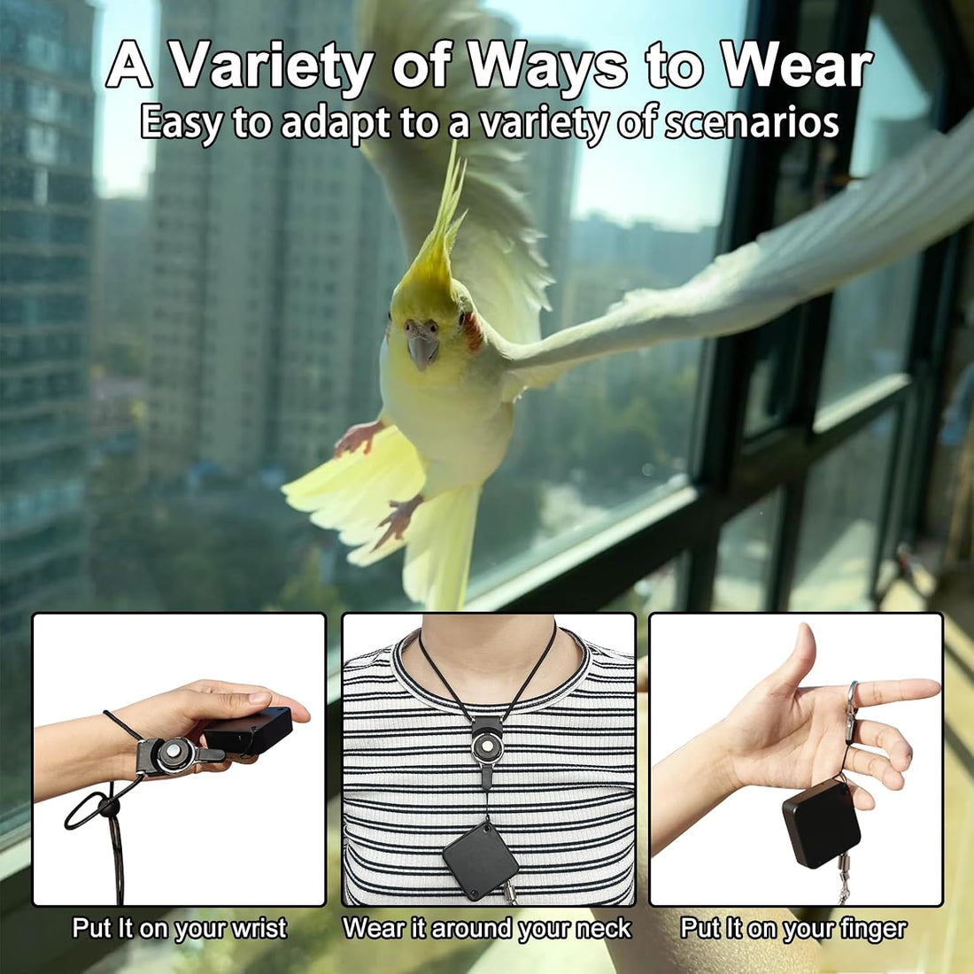 Retractable Bird Leash,Parrot Flying Rope,Anti-Bite Wire Rope Parrot