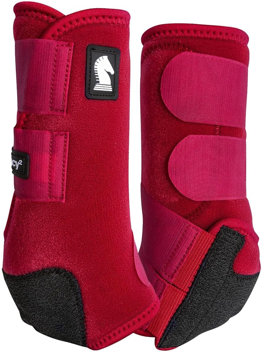 Classic Equine Legacy2 Support Boots, Front (Hot Pink, Medium)