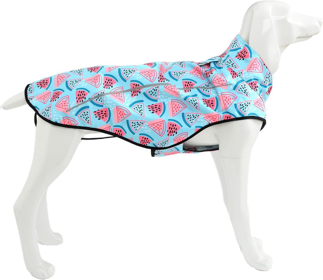 Mile High Life Dog Raincoat, Adjustable Waterproof Reflective Rain