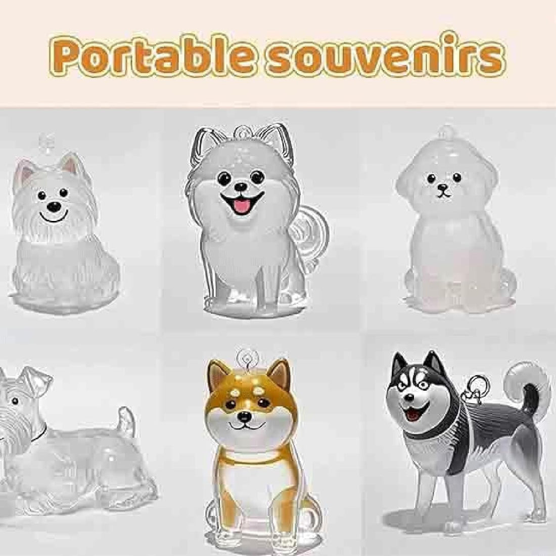Dog Hair Collector Keychain Charm Memorial Storage Box,Pet Hairs