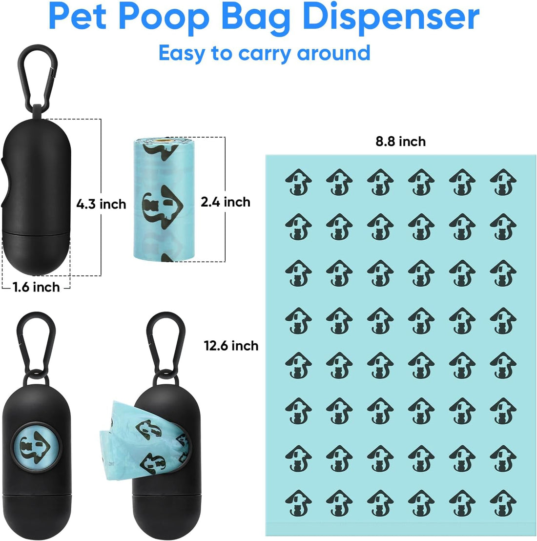 Cat Litter Scooper with Holder, Cat Litter Shovel with Bags &Waste Can