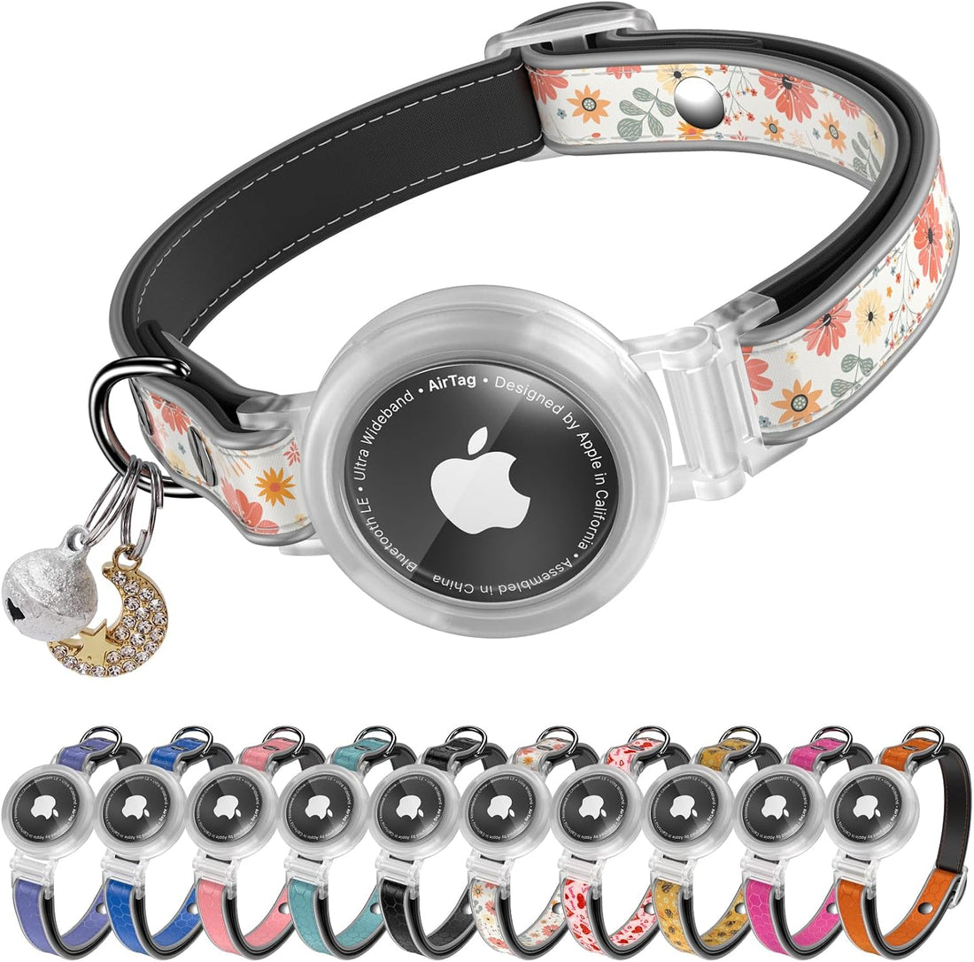 Airtag Cat Collar, Reflective Breakaway Cat Collar with Airtag Holder
