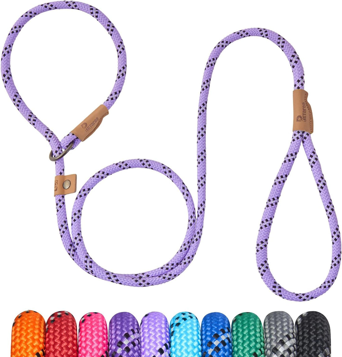 5 FT Slip Lead Dog Leash, Heavy Duty Rope Leash for Small Medium