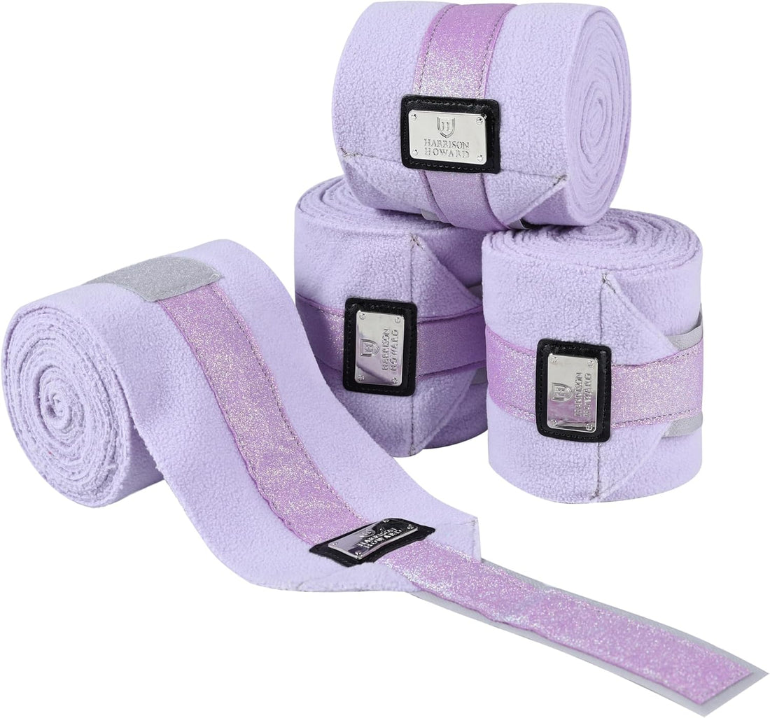 Harrison Howard 4-Pack Horse Polo Wraps, Leg Wraps for Horses