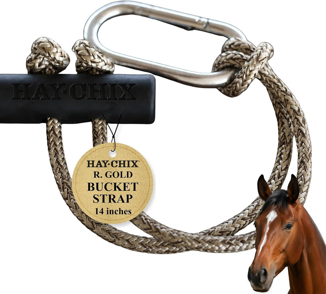 hay chix 14-Inch Horse Bucket Strap | Adjustable Stall Hanger
