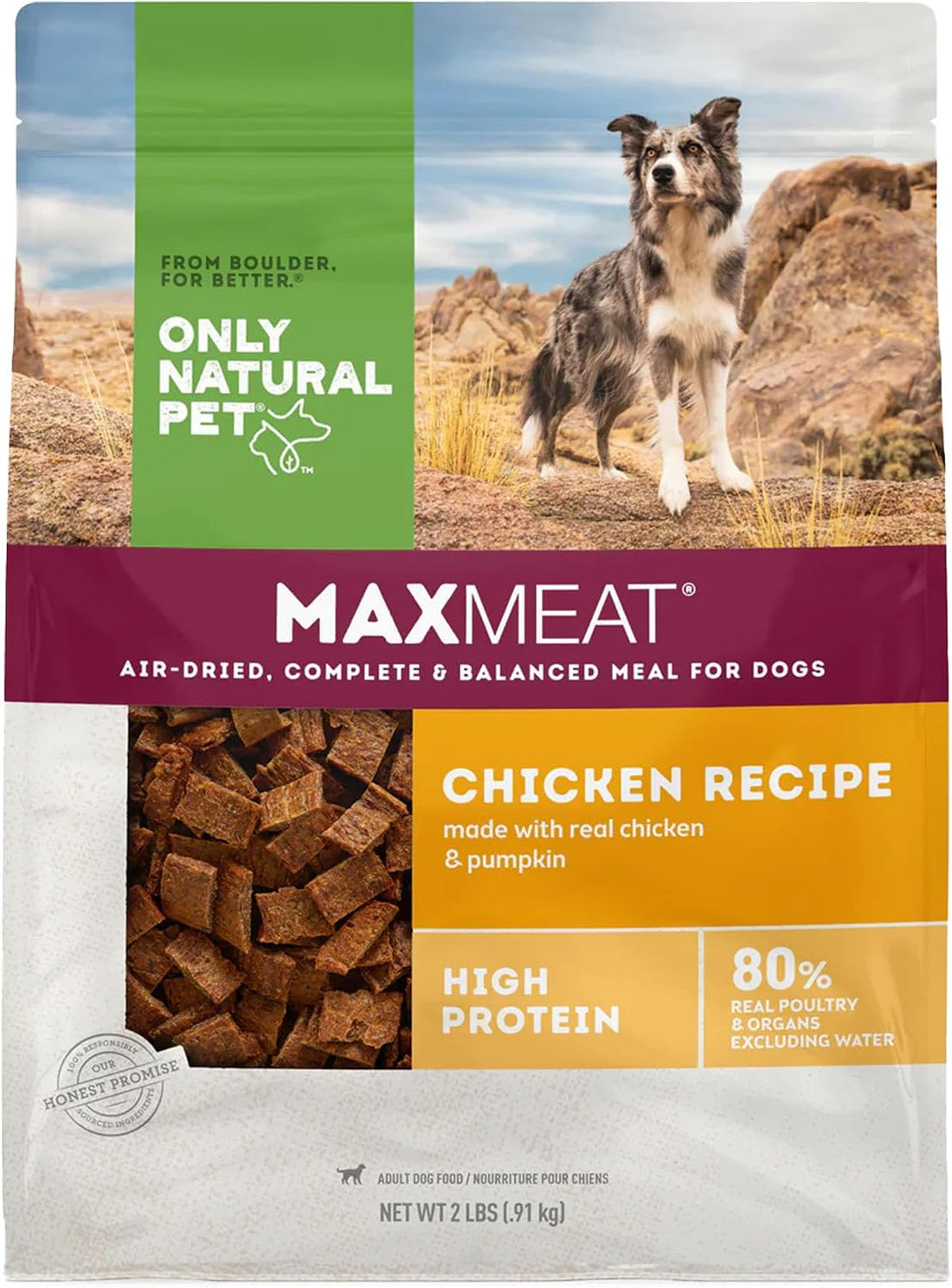 Only Natural Pet MaxMeat Air Dried Chicken Dry Dog Food Grain Free