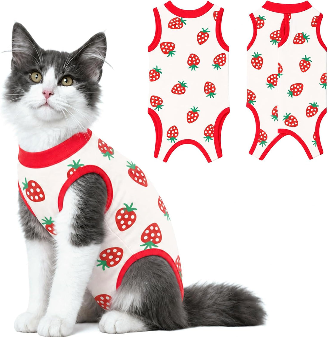 Coppthinktu Cat Recovery Suit Female Cat Onesie for Spay Abdominal