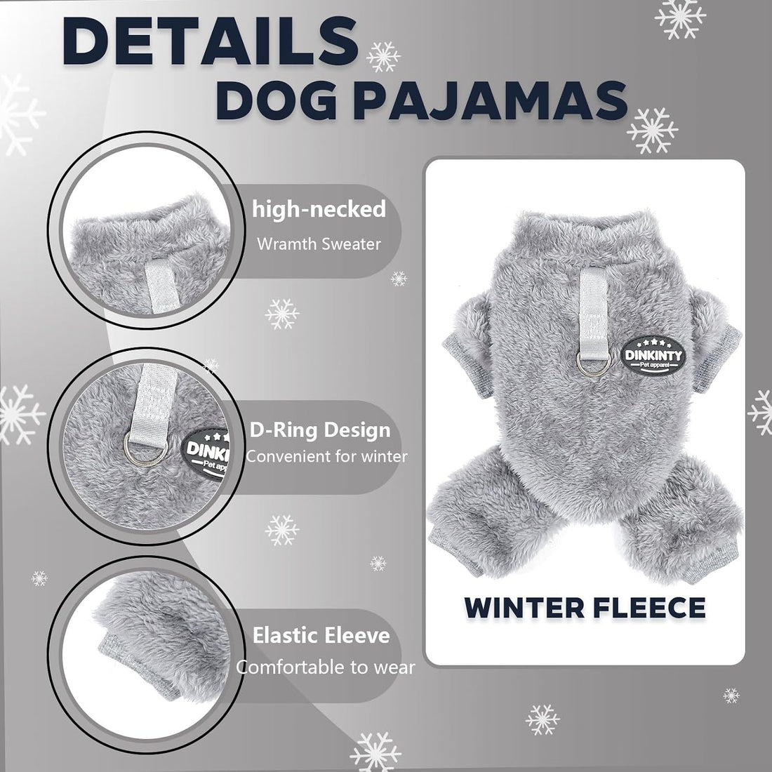 Fleece Dog Sweater Fall Dog Sweater for Small Dogs Thermal Soft Puppy