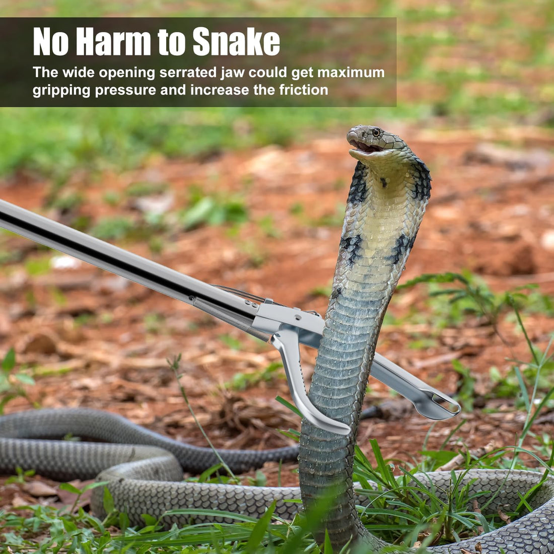 60“ Professional Snake Tongs - Extra Long Snake Catcher Tongs Grabber
