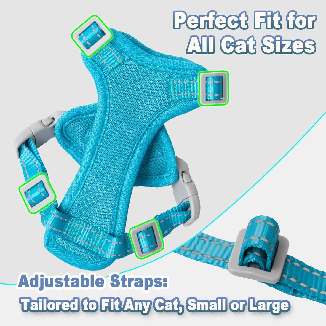 Cat Harness and Leash Set Escape Proof for Kitten Walking