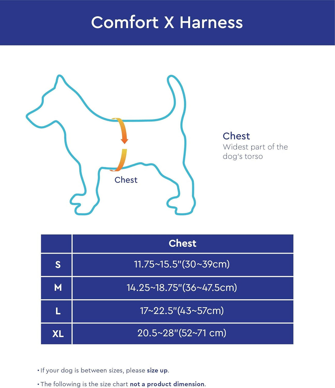 Gooby Comfort X Head-in Dog Harness, Choke-Free, Blue, Medium