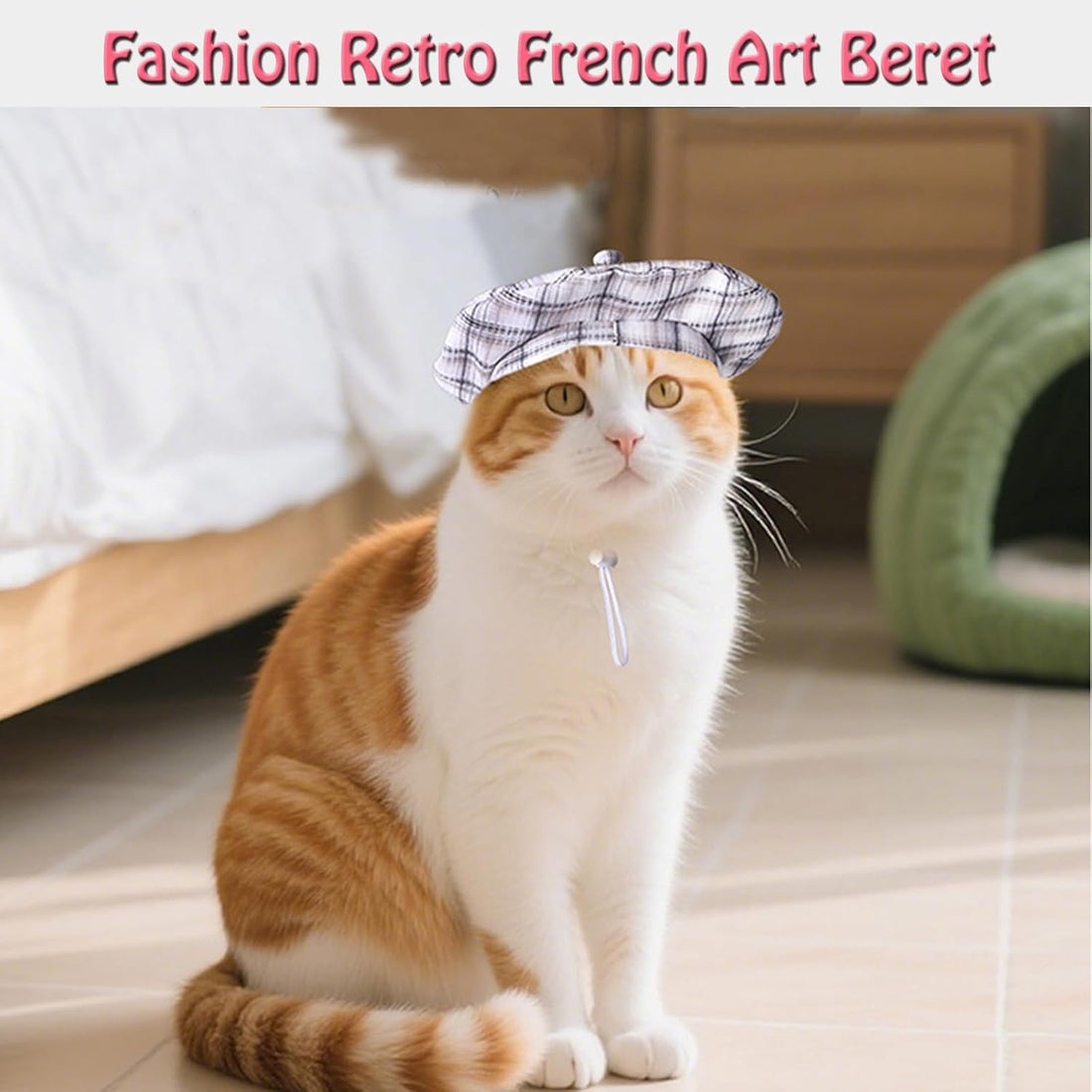 SEIS 3 Pcs Dog Berets Fashion Pet Hat French Artist Cat Cap Baseball