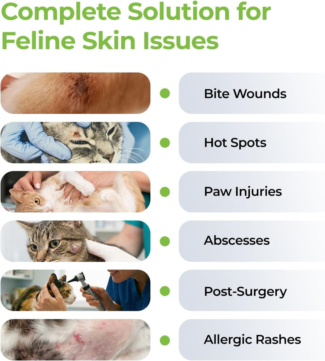 Vetenix Cat Wound Care Spray Feline Healing Aid, Skin Repair for Cuts
