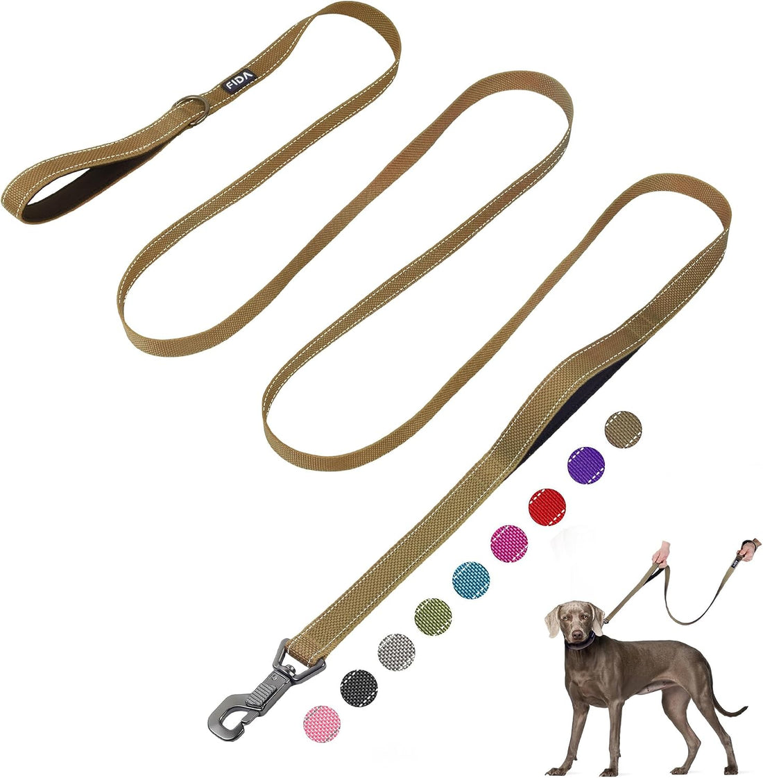 Fida Heavy Duty Dog Leash for Medium Large Dogs, 4 FT