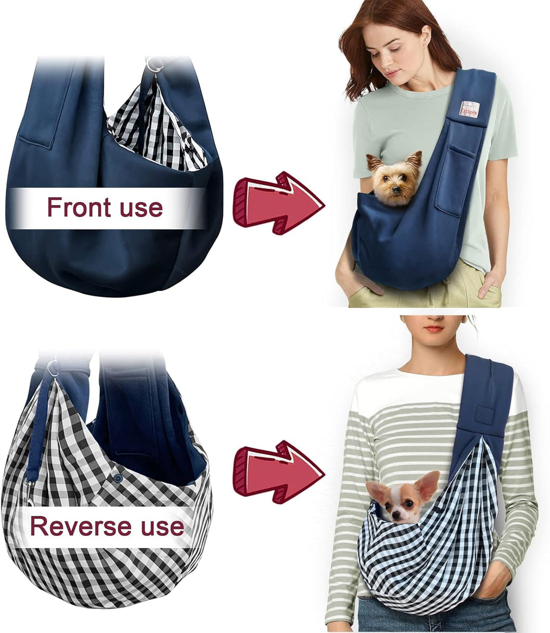 artisome Pet Dog Sling Carrier for 3-10 lbs pet,Dog Purse Pouch,Dog