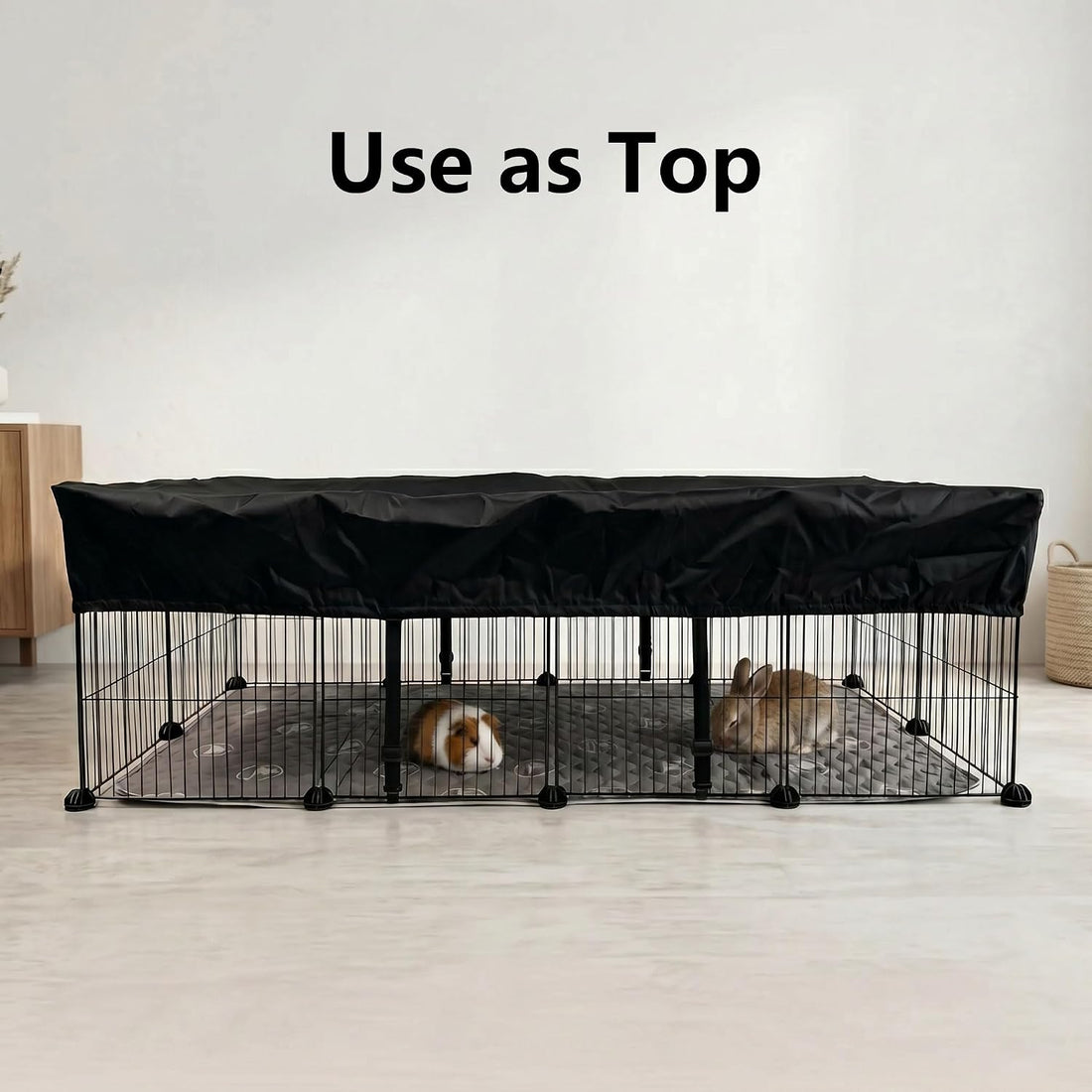 PJYuCien Small Animal Playpen with Waterproof Bottom and 2 Washable