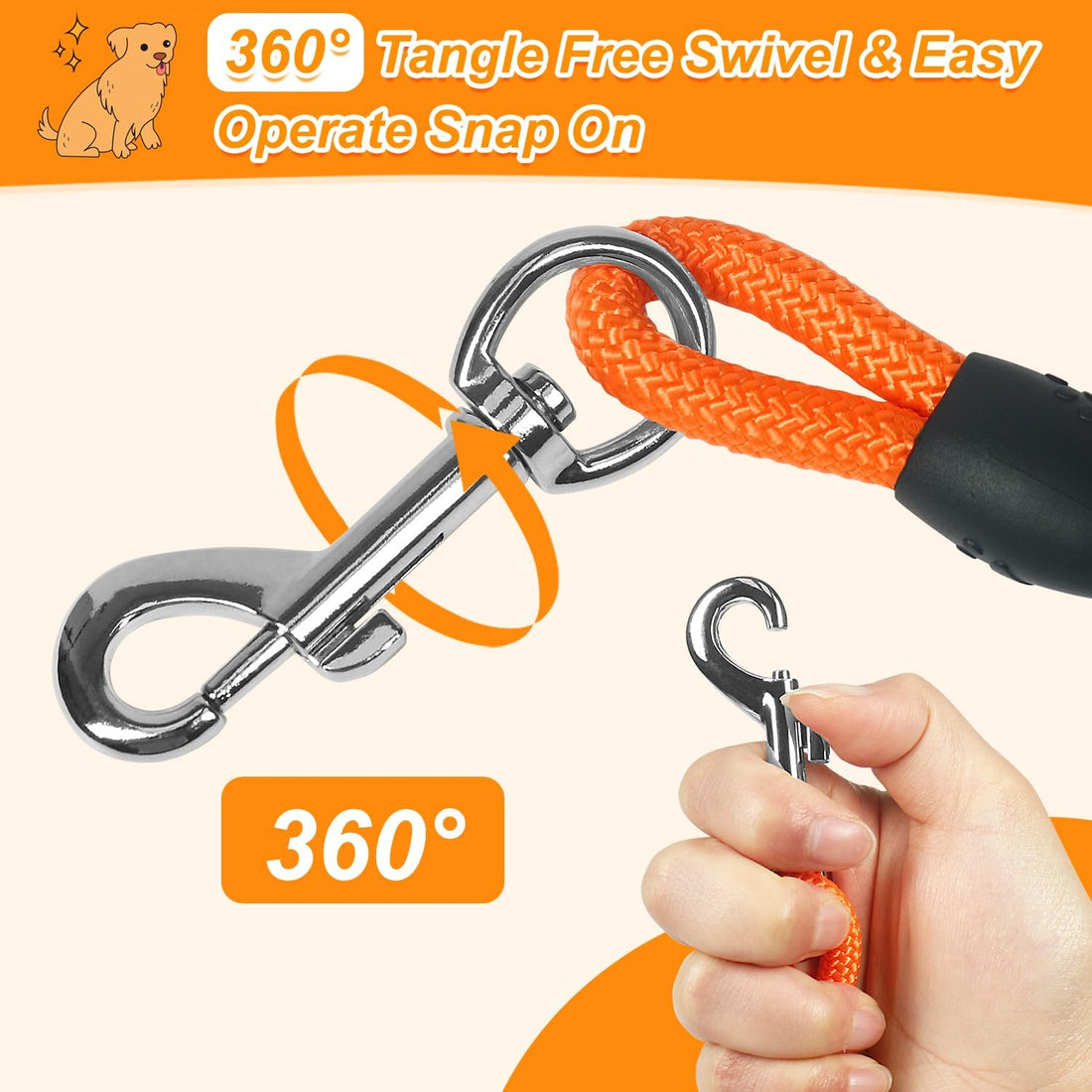 Vivifying Floating Long Dog Leash, 20FT Dog Training Leash
