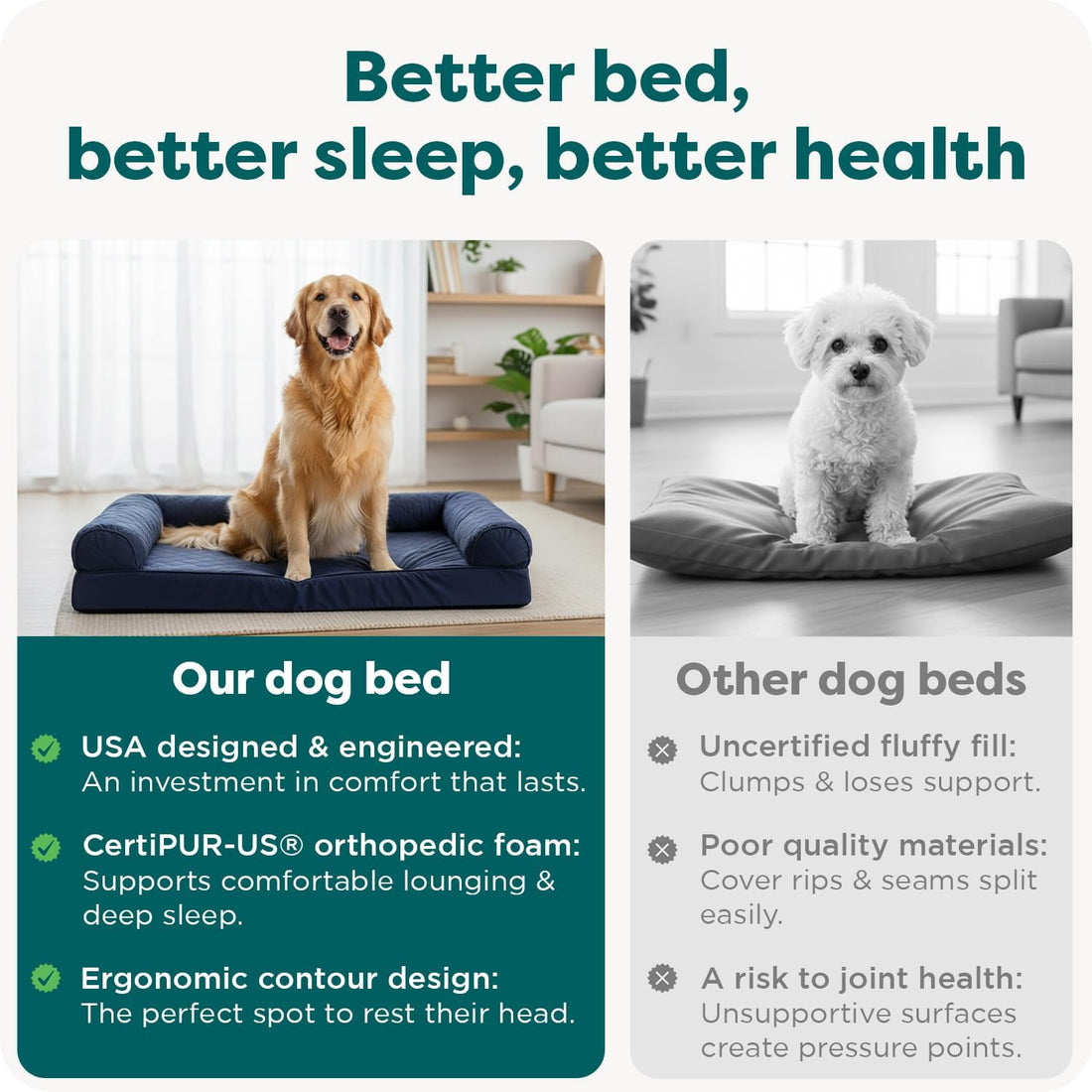 FurHaven Classic Sofa Orthopedic Dog Bed for Large Dogs