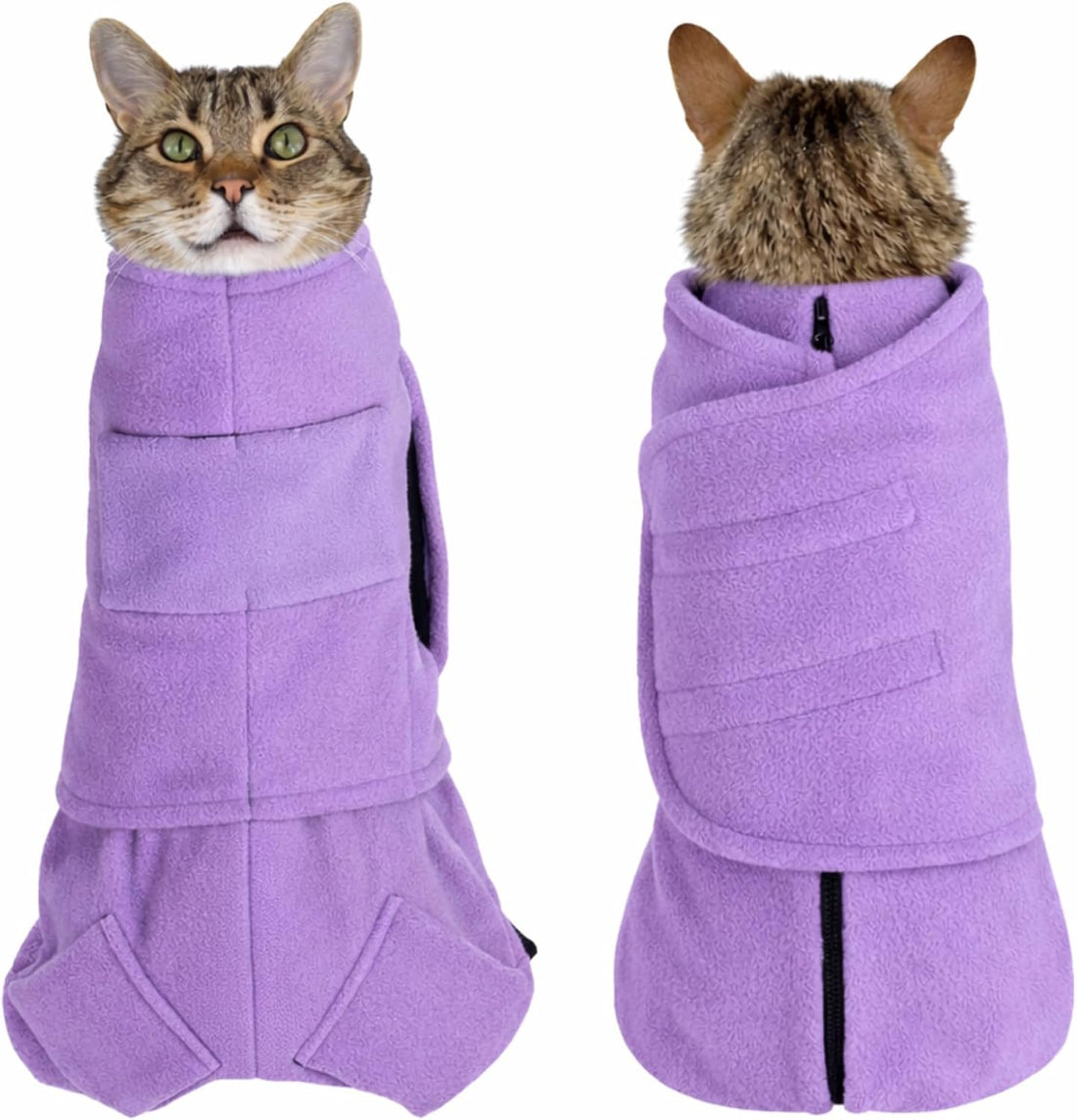 Calm & Cozy® Cat Swaddle Wrap for Anxiety & Handling (Lavender, Med)