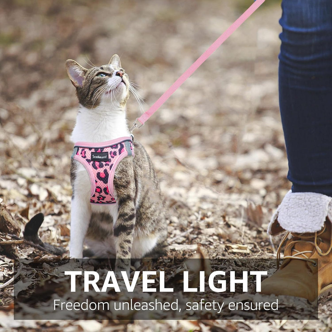 SCENEREAL Cat Harness & Leash Set Escape Proof