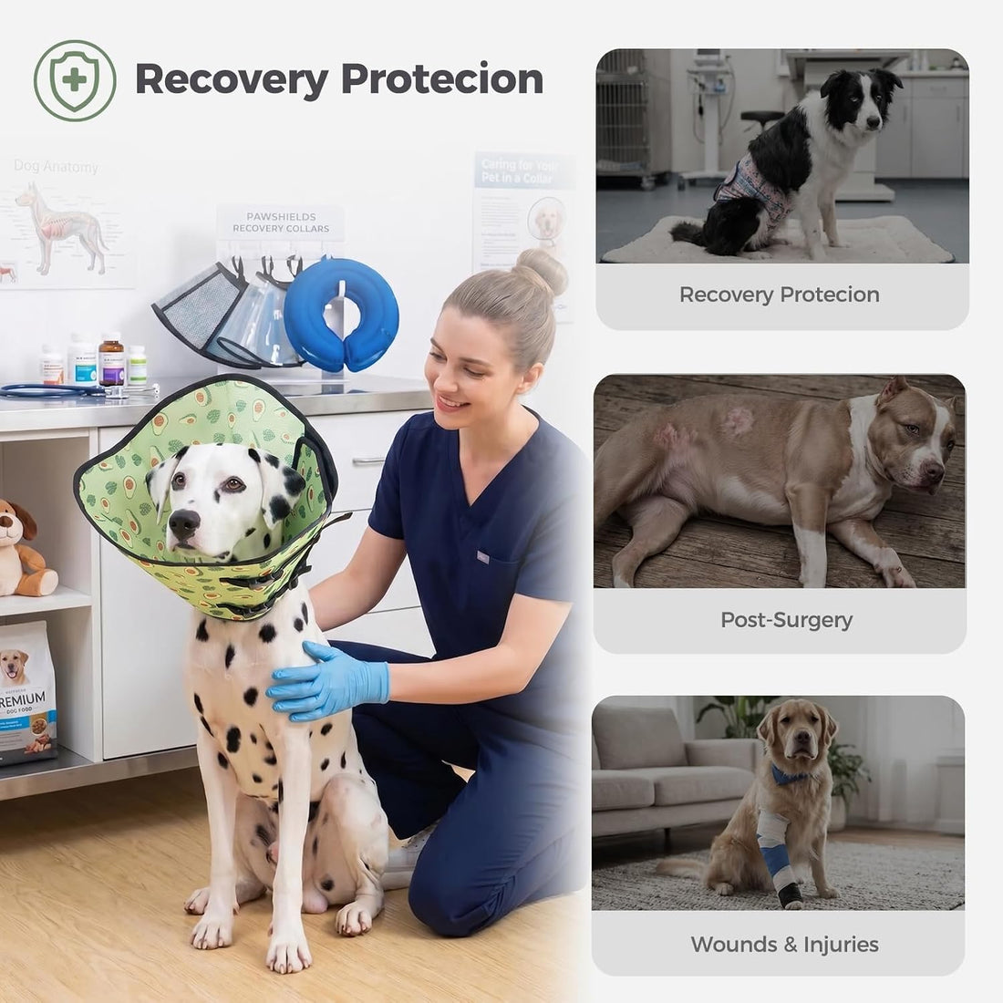 Avont Breathable Dog Cone Collar to Stop Licking