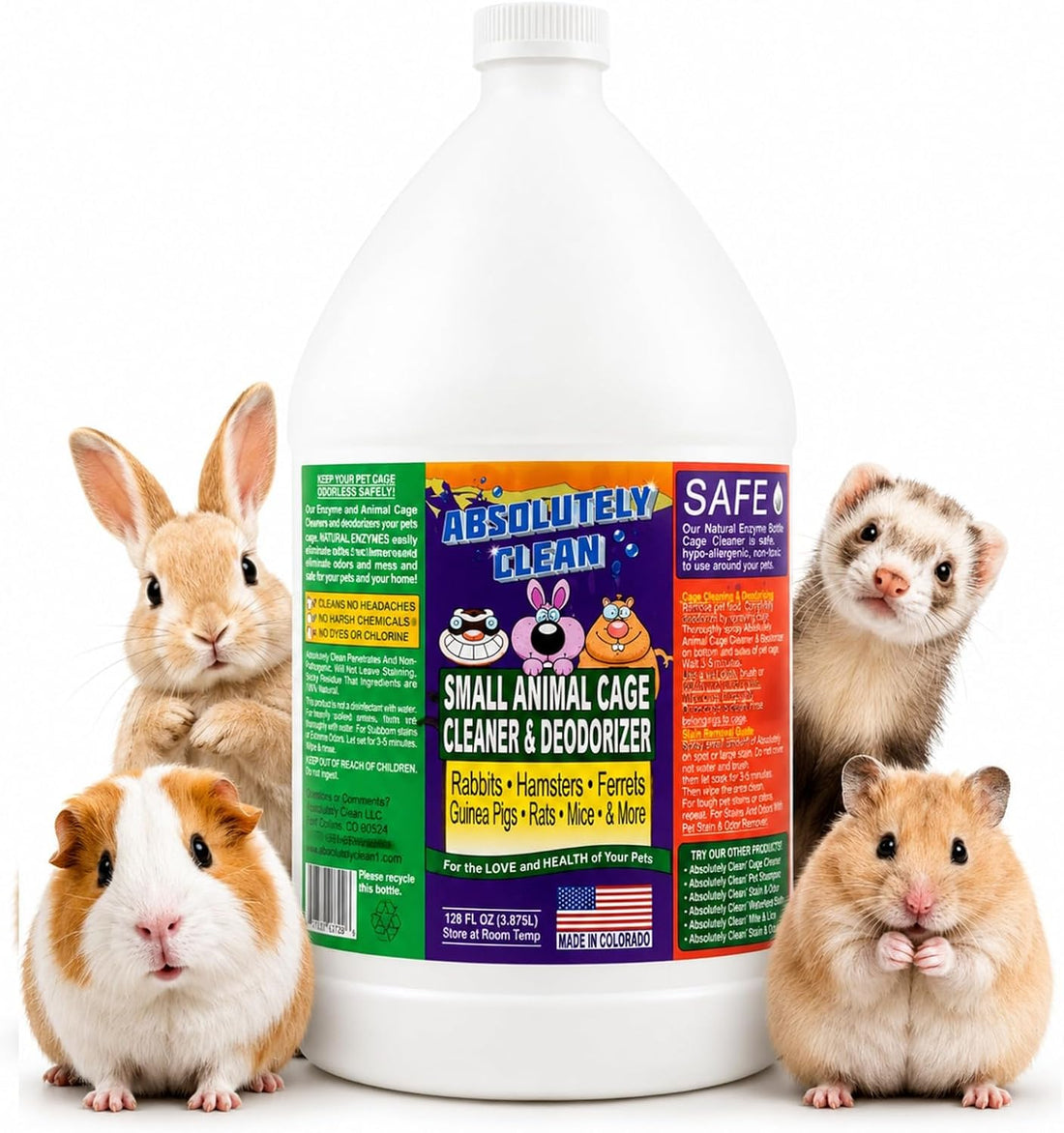 Absolutely Clean Amazing Small Animal Cage Cleaner, Just Spray/Wipe