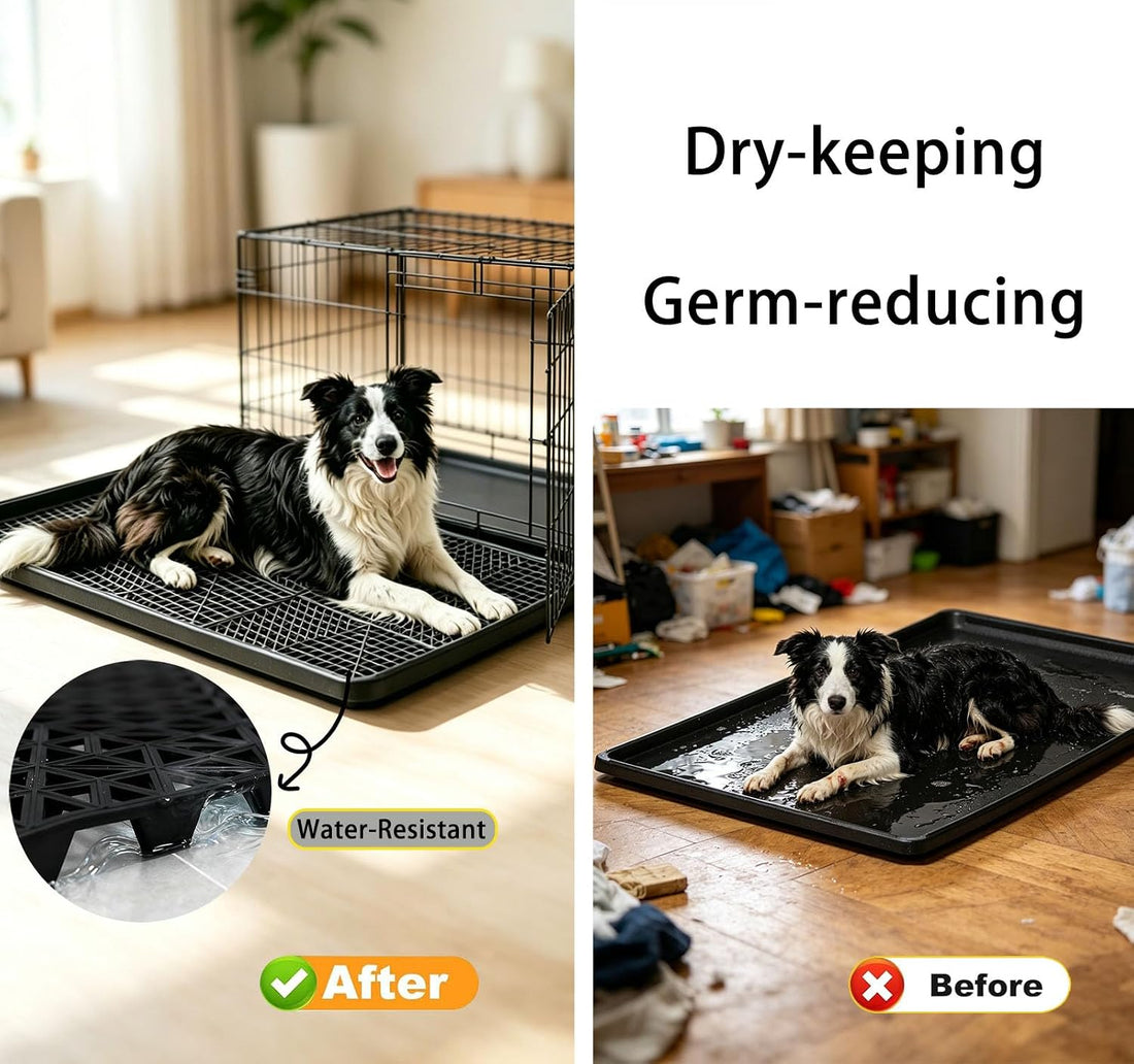 Dog Kennel Pad,Raised Grid Mat for Dog Crate Pan,Cut Freely
