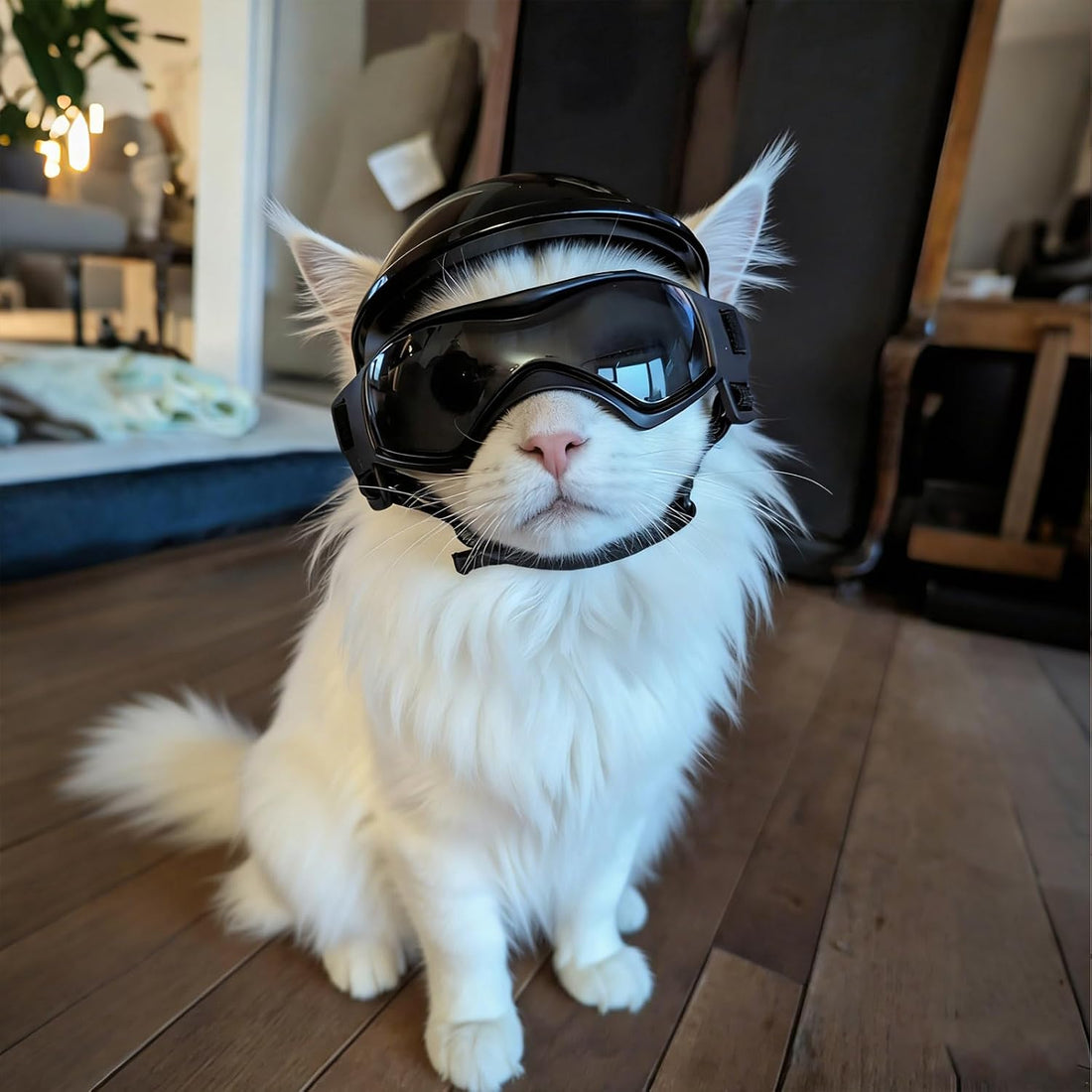 PETLESO Extra Small Dog Helmet and Dog Goggles Set