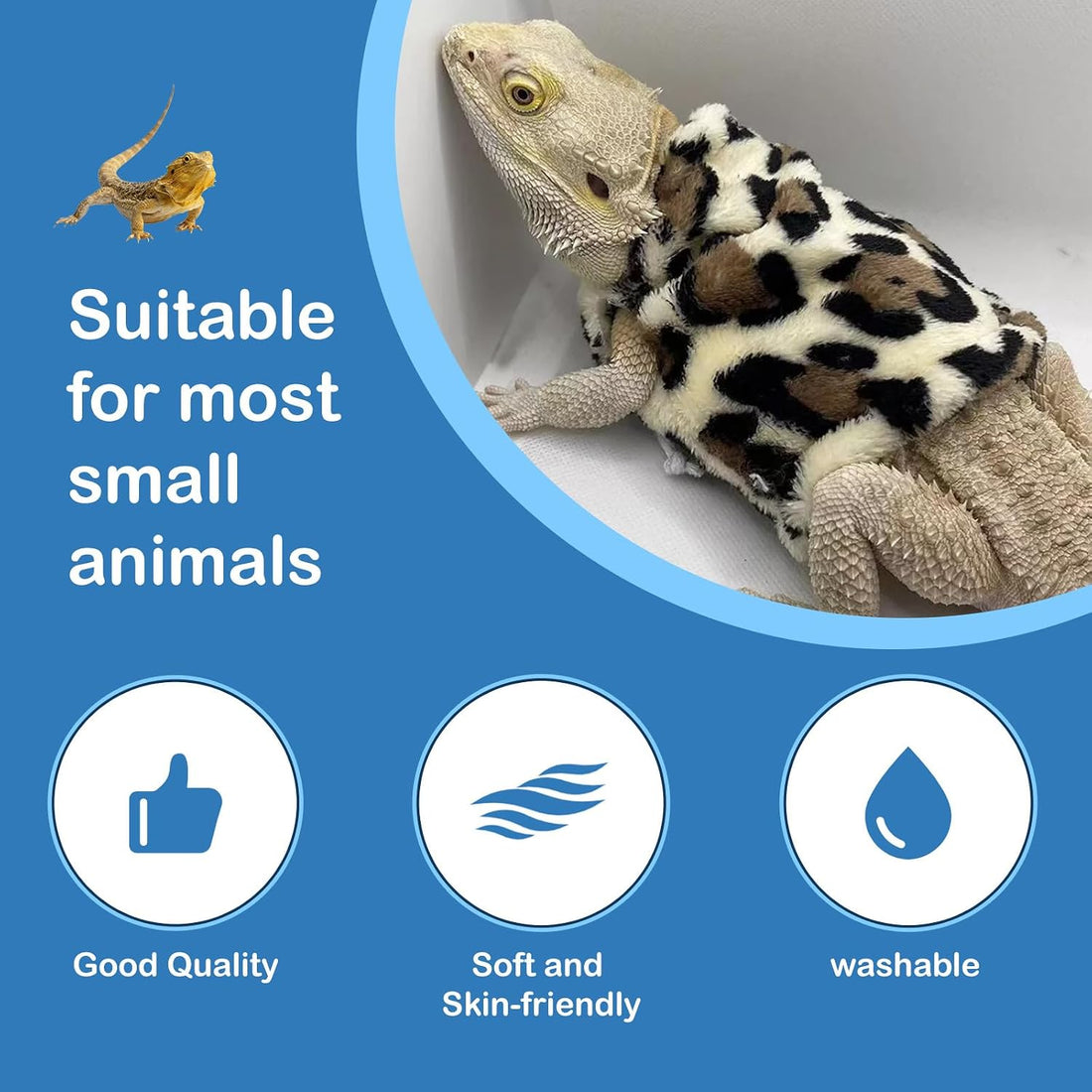 Lizard Clothes Bearded Dragon Hoodie Sweater Jacket Small Pet Costume