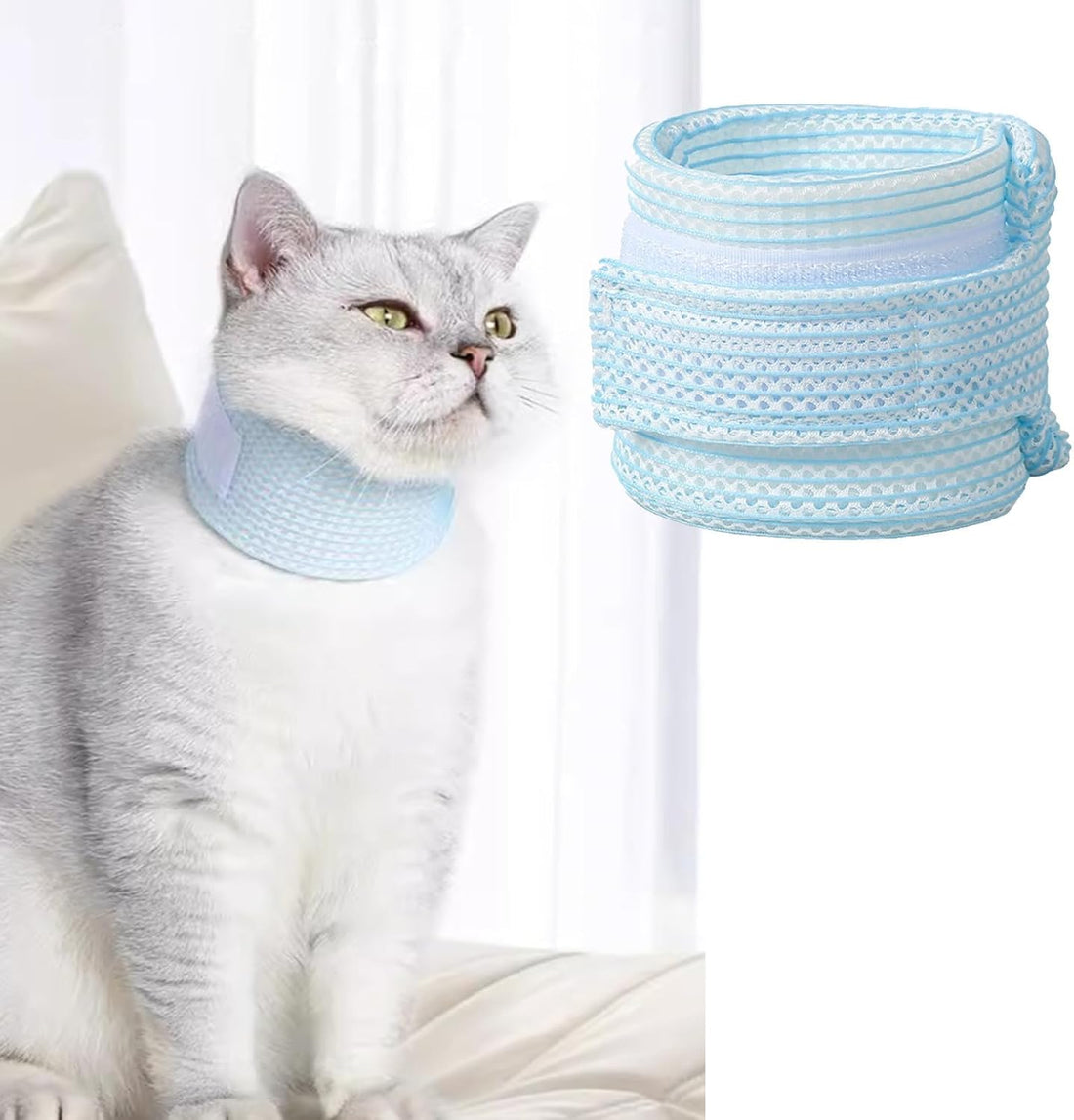 Cat Neck Brace Cover - Breathable Elizabethan Collar for Post-Surgery